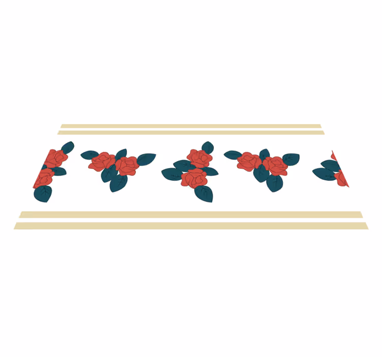 Vinyl Teppich Pflanzen blumenrandmuster - TenStickers