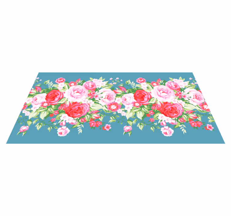 Vinyl Teppich Pflanzen Blumenblüten Design - TenStickers