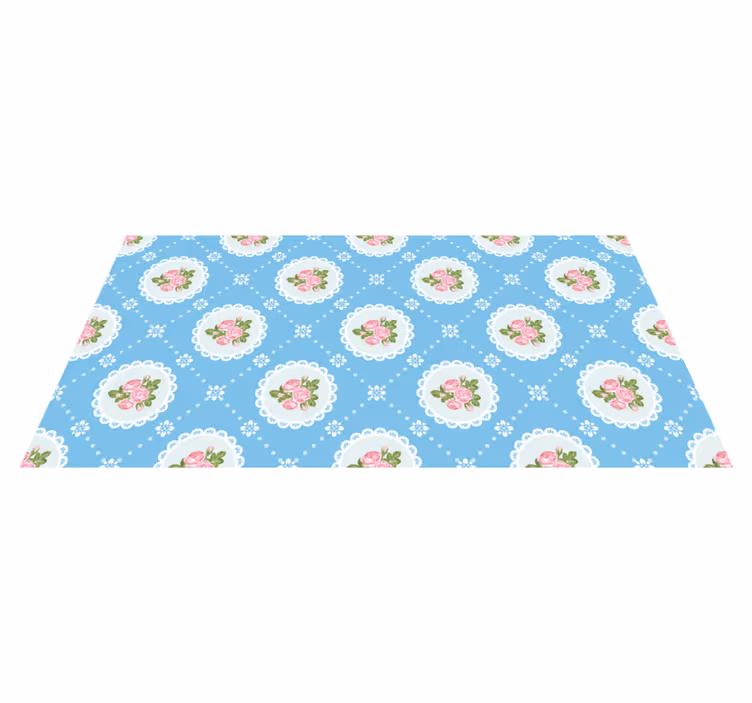 Vinylteppich Vintage florales Spitzenmuster - TenStickers