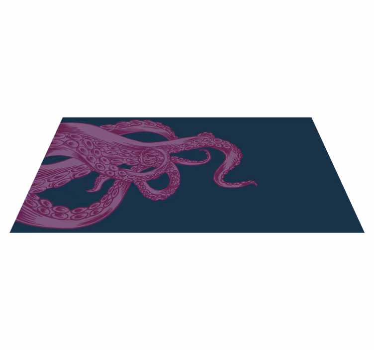 Vinylteppich Schlafzimmer Lila tintenfisch tentakel meer - TenStickers