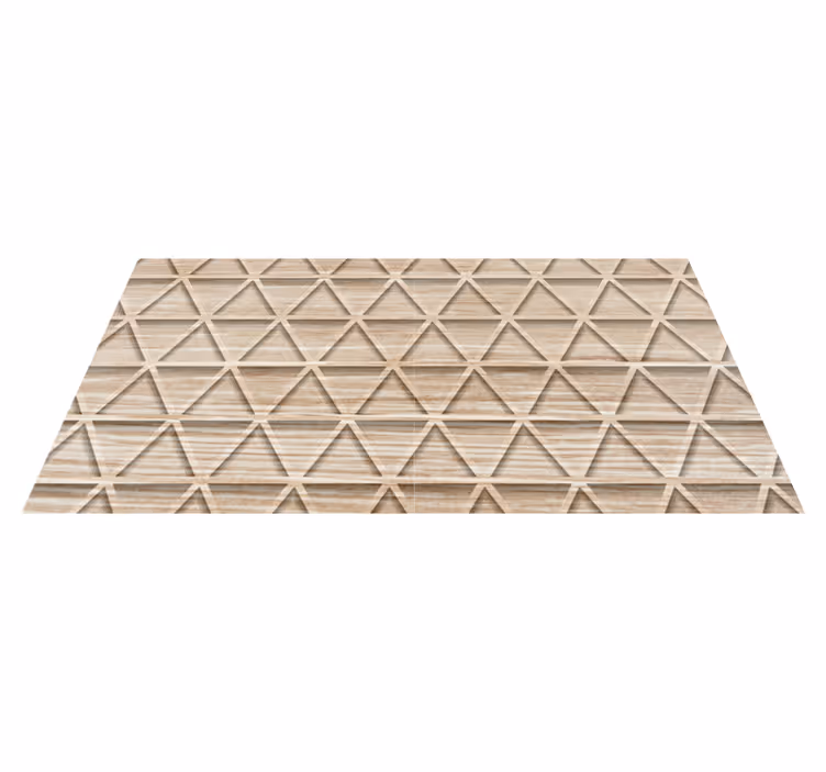 Vinylteppich Holzoptik geometrisches Dreiecksdesign - TenStickers