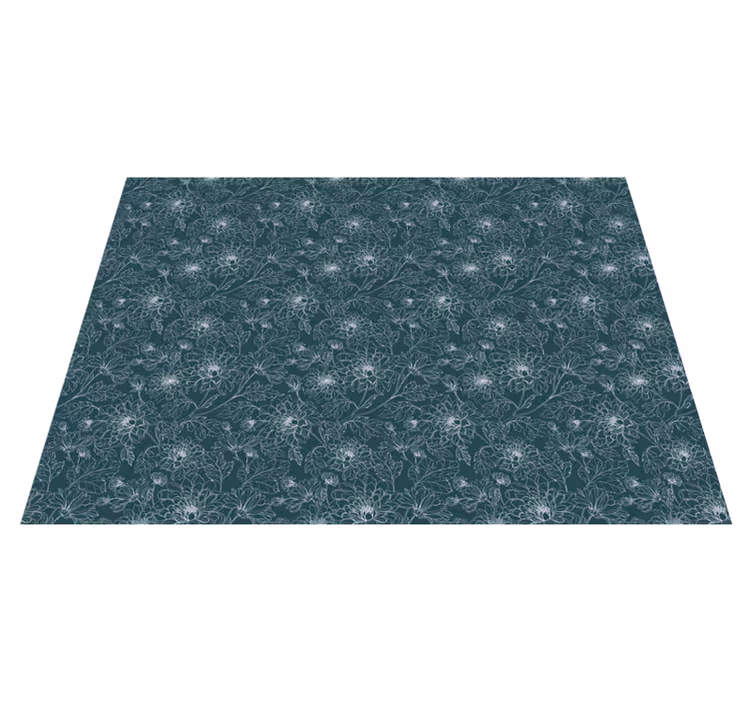 Vinyl Teppich Blumen botanisches Muster-Overlay - TenStickers