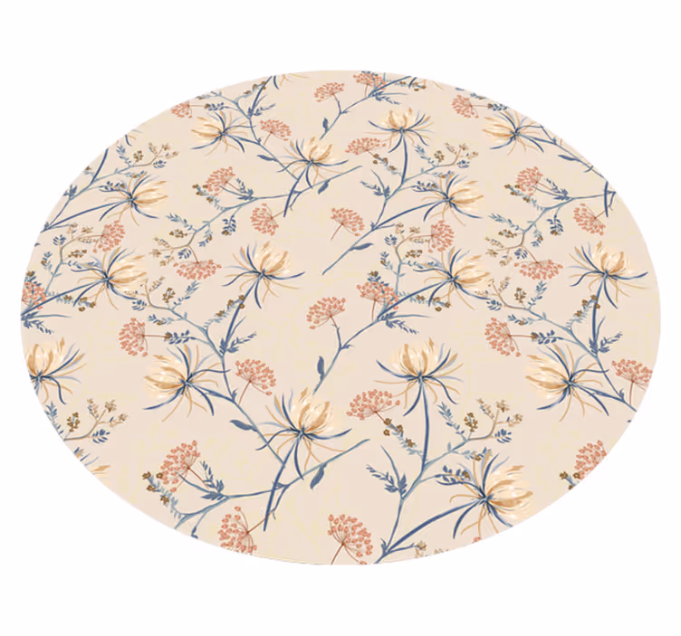 Vinyl Teppich Blumen botanische Blütenoberfläche - TenStickers