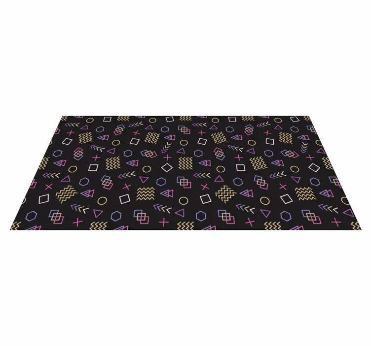 Vinyl Teppich Vintage retro-geometrische formen - TenStickers