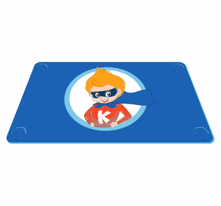 Vinyl Teppich Kinder superhelden-cartoon-figur - TenStickers