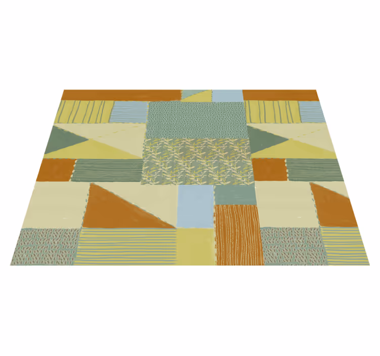 Vinyl Teppich geometrisch Patchwork - TenStickers