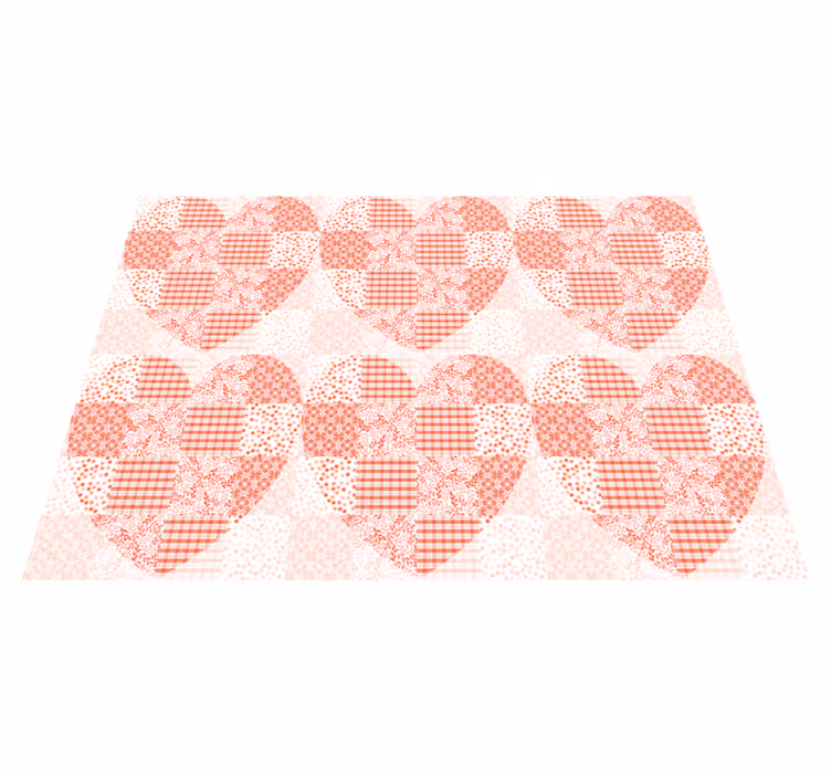 Vinyl Teppich Eingang Herzmuster - TenStickers