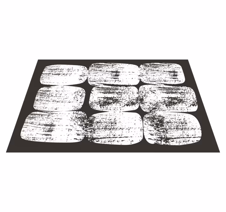 Vinyl Teppich rechteckig strukturierte monochrome Blöcke - TenStickers