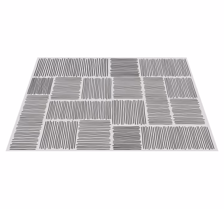 Vinyl Teppich gestreift monochromatische Linienmuster - TenStickers