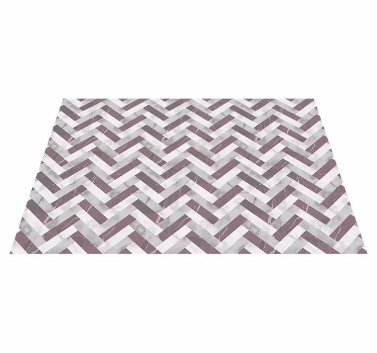 Vinyl Teppich geometrisch Chevron-Muster-Overlay - TenStickers