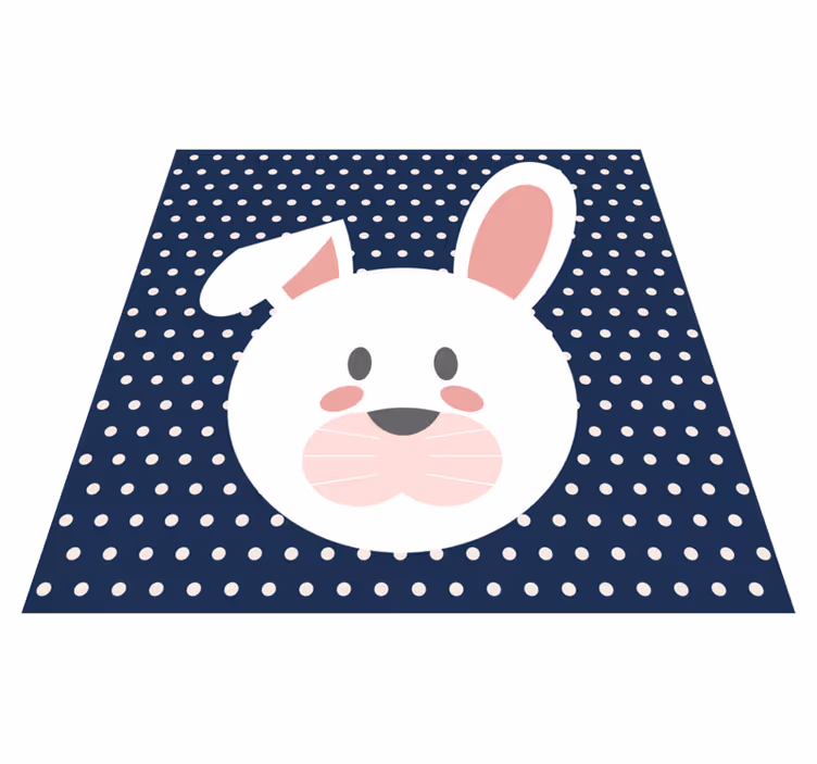 Vinyl Teppich Baby verspieltes Hasenmotiv - TenStickers