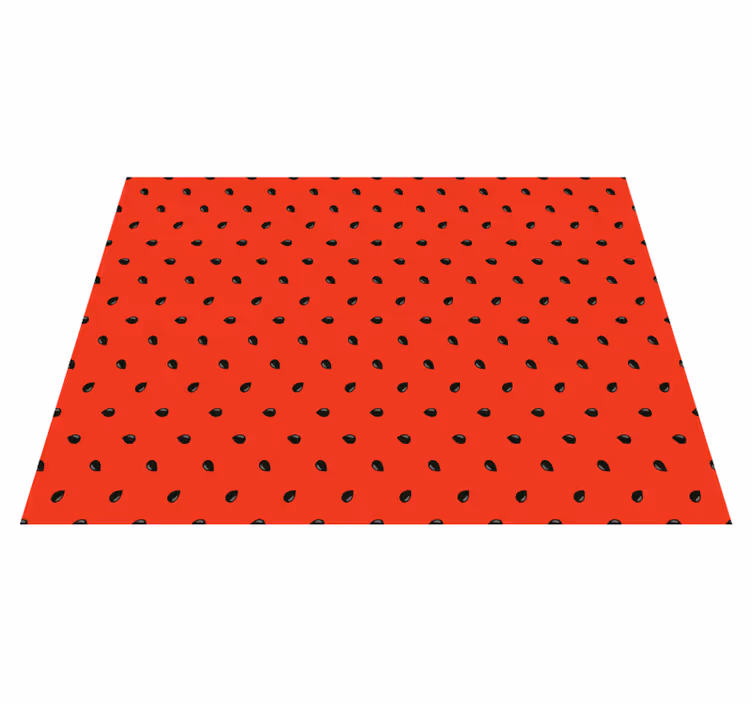 Vinyl Teppich Küche rotes Samenmuster - TenStickers