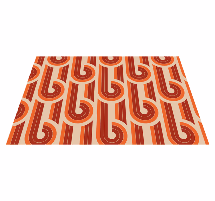 Vinyl Teppich geometrisch retro Muster - TenStickers