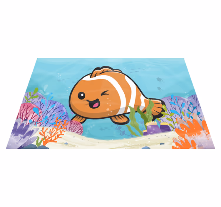 Vinyl Teppich Kinder animiertes Wasserabenteuer - TenStickers