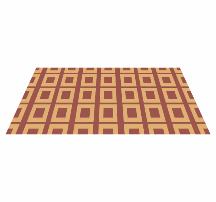 Vinyl Teppich geometrisch gelbe Quadrate - TenStickers