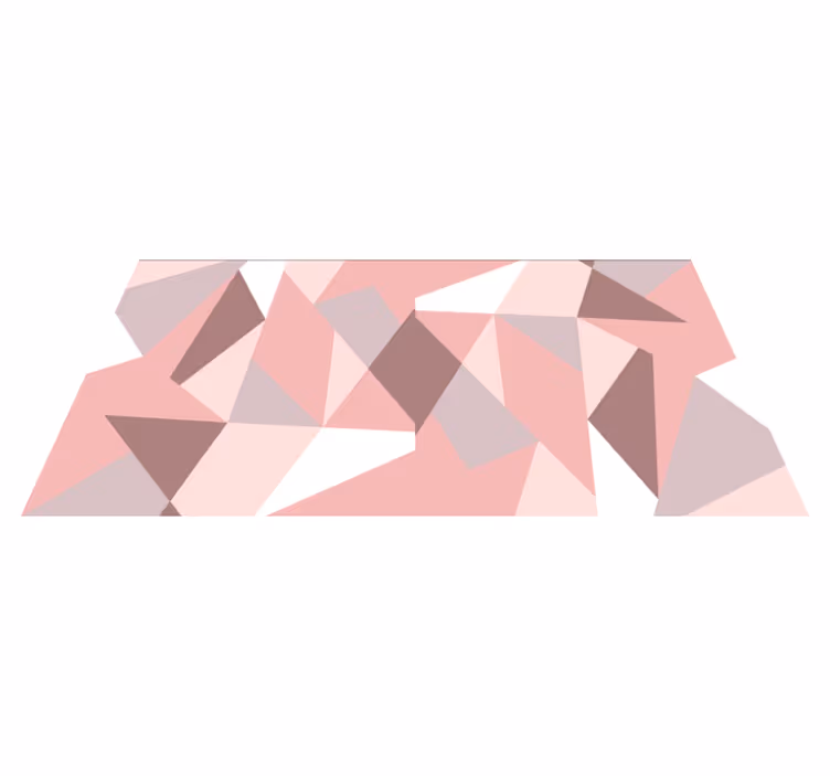 Vinyl Teppich geometrisch Dreiecksmuster in Pinktönen - TenStickers