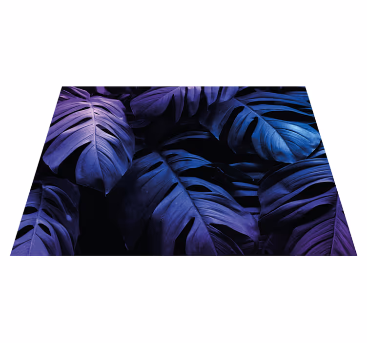 Vinyl Teppich Pflanzen tropisches lila Blattdesign - TenStickers