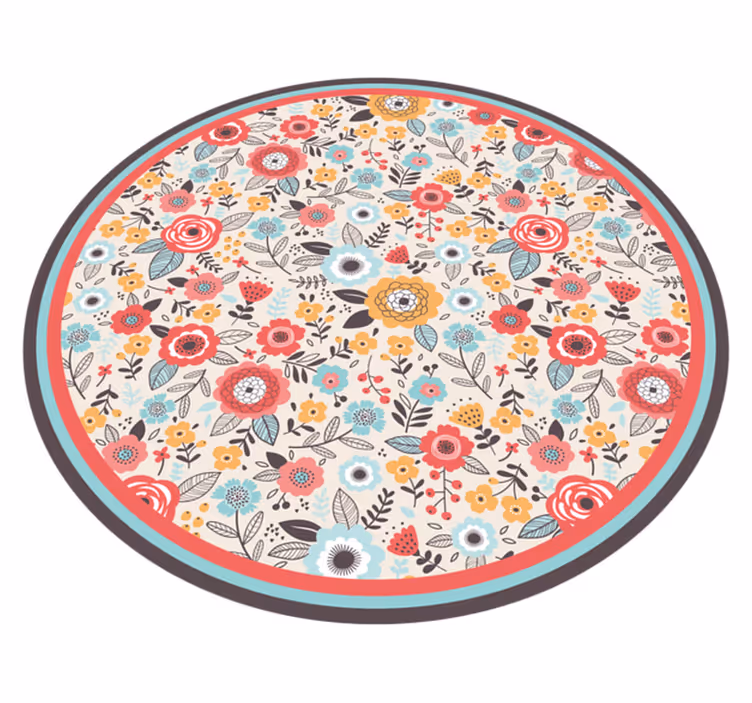 Vinyl Teppich Blumen florales Frühlingsdesign - TenStickers