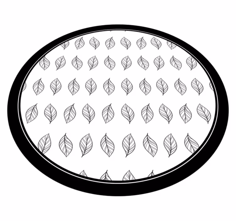 Vinyl Teppich Blumen botanisches Kreismotiv - TenStickers