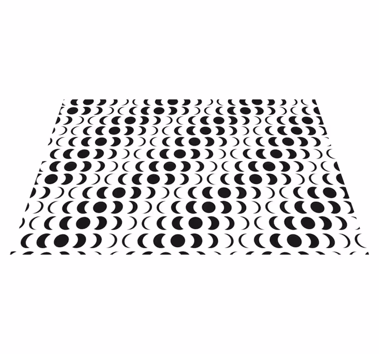 Vinyl Teppich geometrisch Mondphasen Muster - TenStickers
