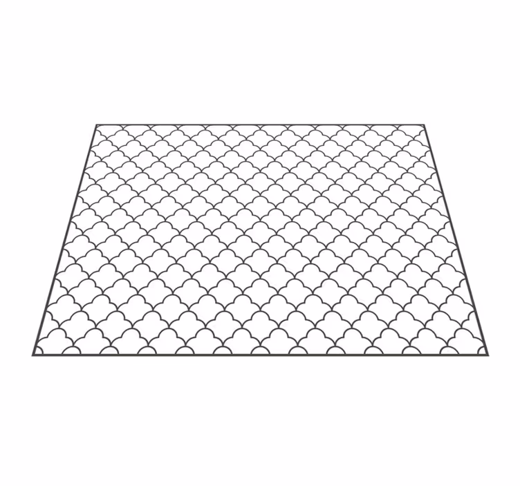 Vinyl Teppich geometrisch gepunktetes Gittermuster - TenStickers