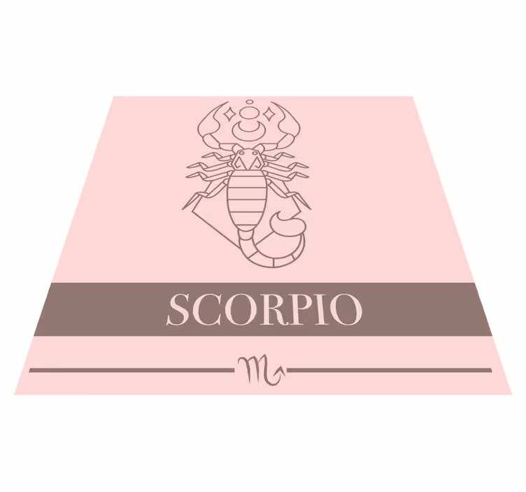 Vinyl Teppich Spruch skorpion-sternzeichen - TenStickers