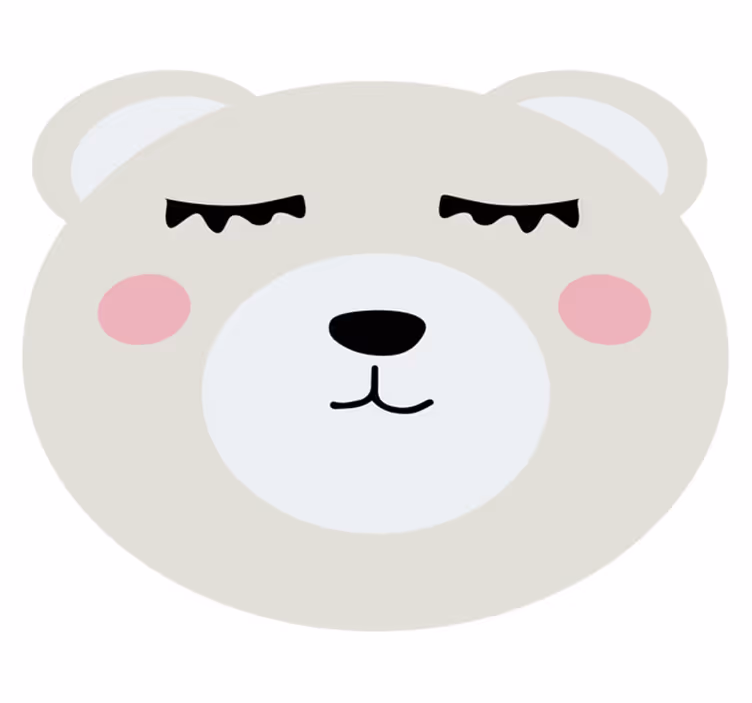 Bärengesicht Vinyl Teppich Kinderzimmer - TenStickers