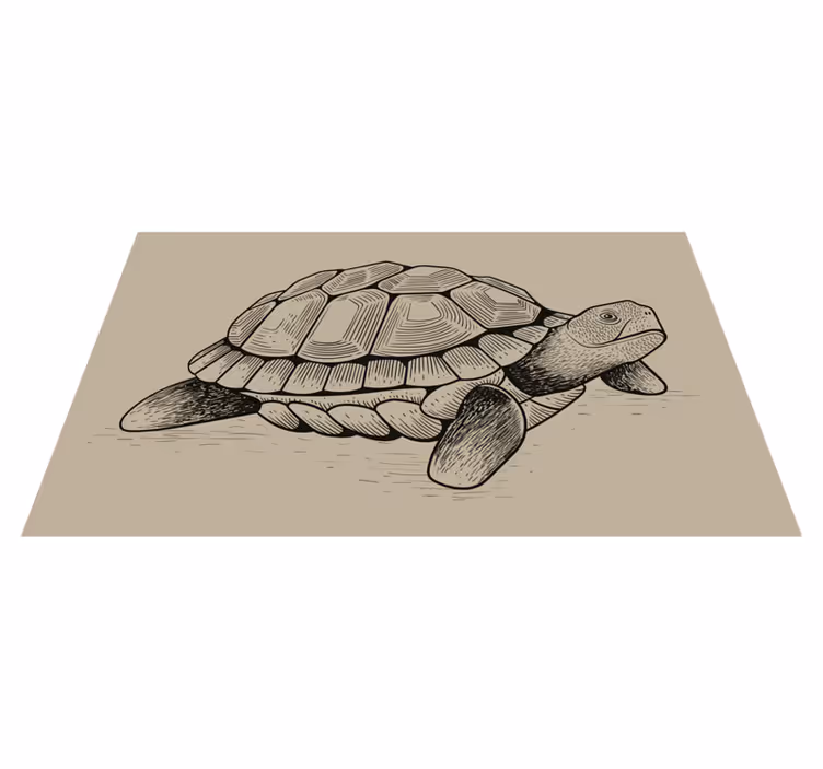 Vinyl Teppich Tiere Schildkrötenillustration - TenStickers