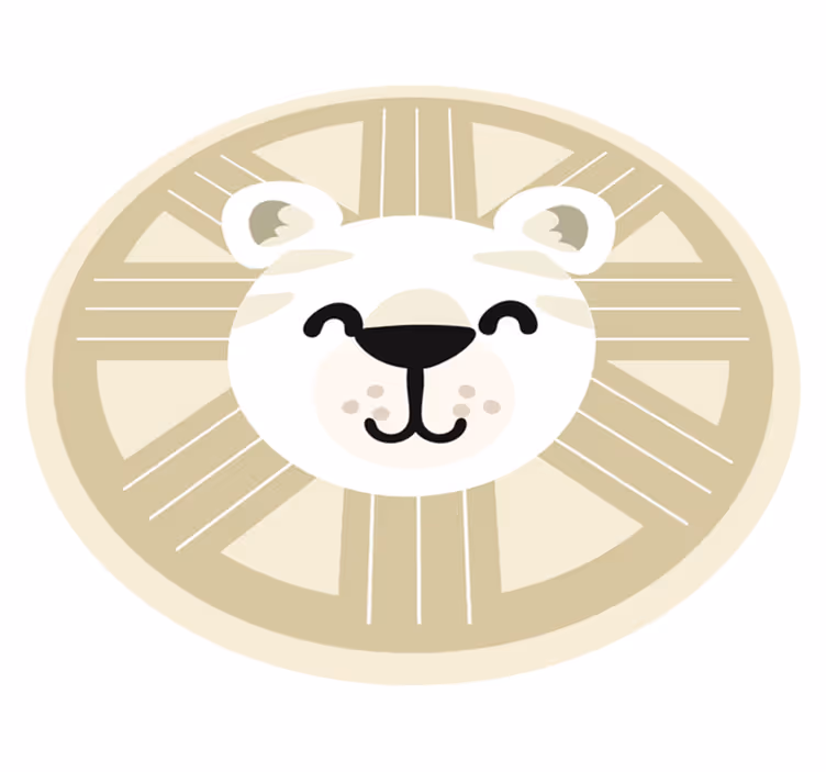 Vinyl Teppich Baby lächelnder Löwe - TenStickers
