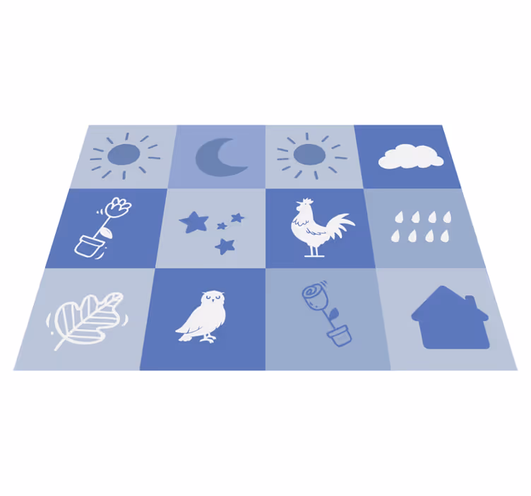 Vinyl Teppich Kinder Schachbrett - TenStickers