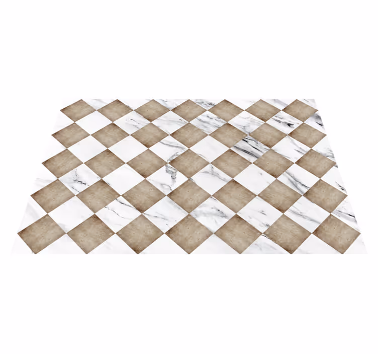 Vinyl Teppich Marmoroptik diagonales Marmormuster - TenStickers