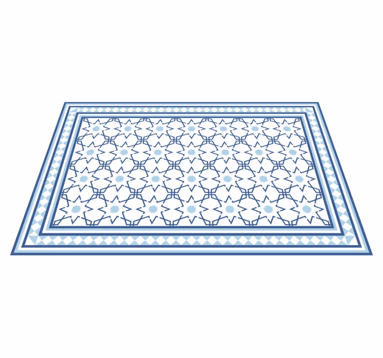 Vinyl Teppich Fliesenoptik gekacheltes geometrisches Muster - TenStickers