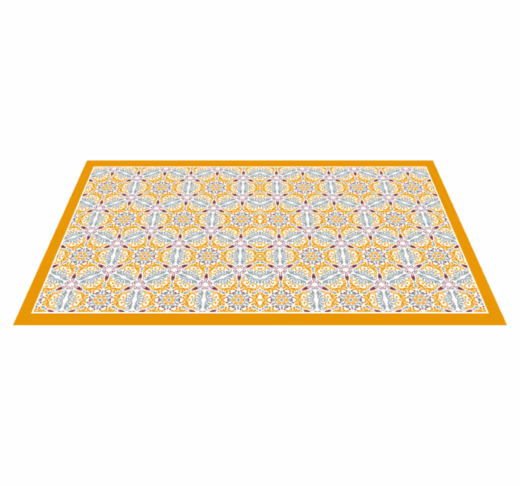 Vinyl Teppich Fliesenoptik verziertes mosaikmuster - TenStickers
