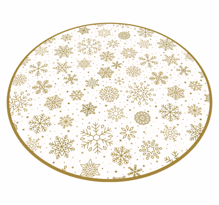 Vinyl Teppich Weihnachten Schneeflockenmuster - TenStickers
