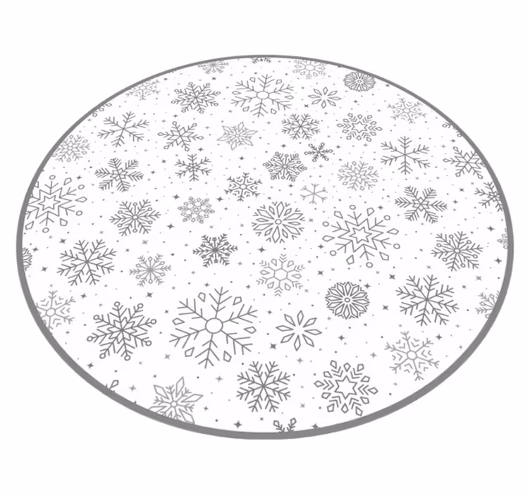 Vinyl Teppich Weihnachten goldene Schneeflocken - TenStickers