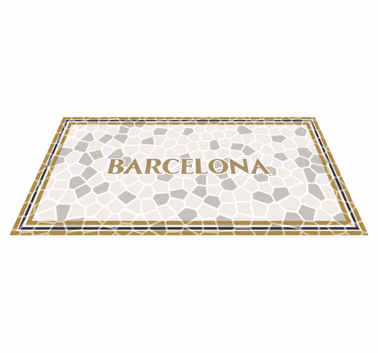 Vinyl Teppich Mosaik geometrisches muster barcelonas - TenStickers