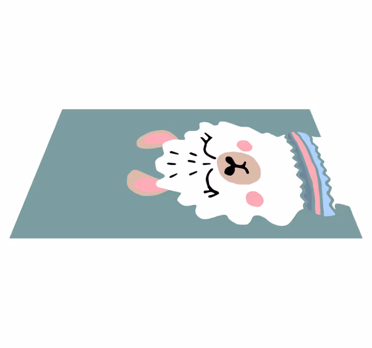Vinyl Teppich Baby lammillustration - TenStickers