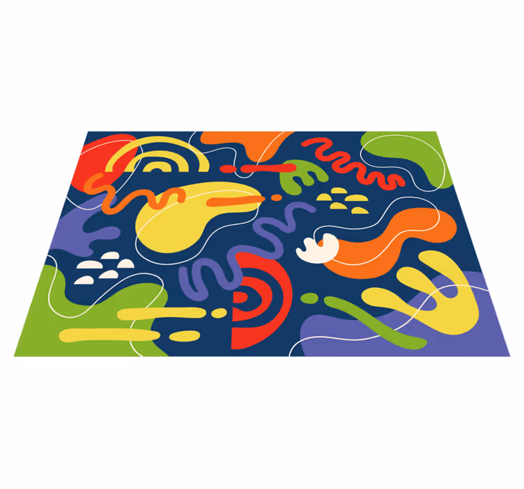 Vinyl Teppich geometrisch abstrakte bunte Formen - TenStickers
