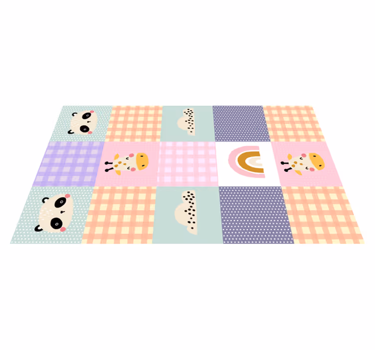 Vinylteppich kindlich verspieltes patchwork - TenStickers