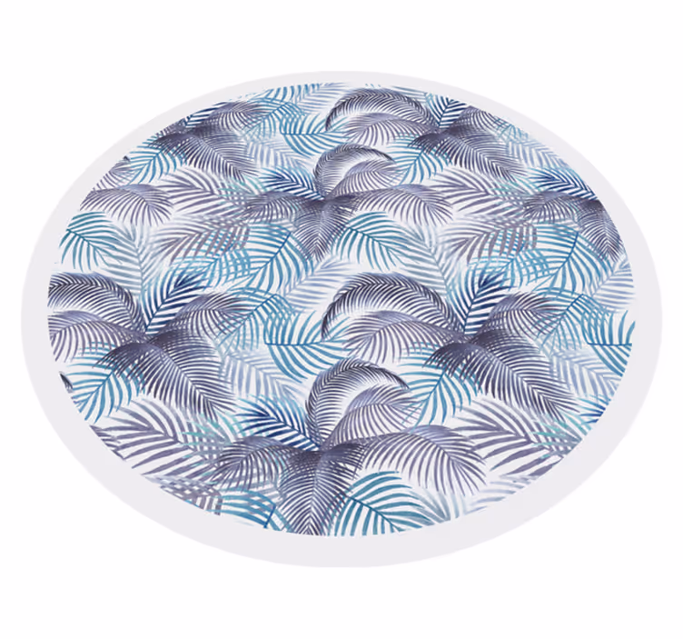 Vinyl Teppich Blumen palmblattmuster - TenStickers