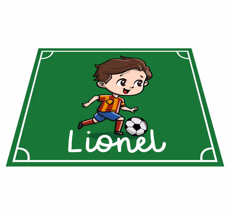 Vinyl Teppich mit Namen junger Fußballspieler - TenStickers