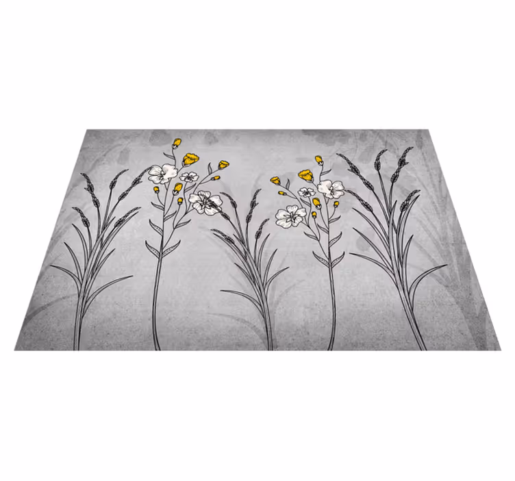 Vinylteppich Natur Graupflanzen im skandinavischen stil - TenStickers
