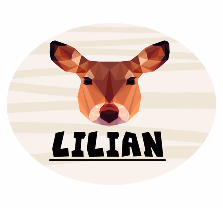 Vinyl Teppich mit Namen anpassbare hirsch - TenStickers