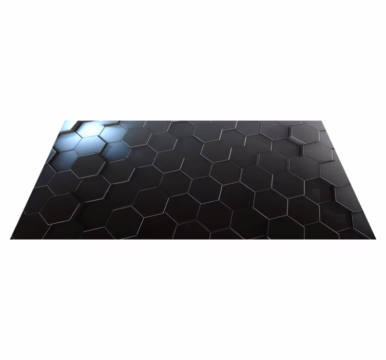 Vinyl Teppich geometrisch sechseckiger farbverlauf - TenStickers