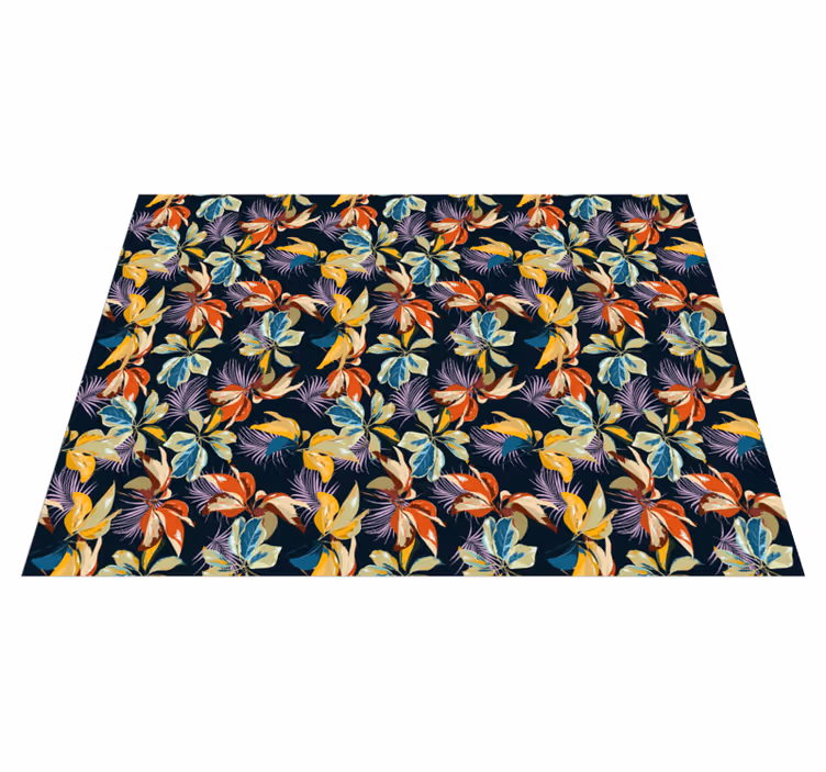 Vinyl Teppich Blumen tropische botanische - TenStickers