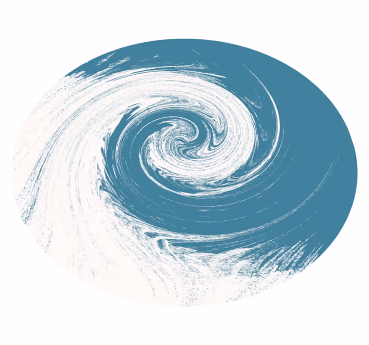 Vinyl Teppich rund wirbelndes Blau - TenStickers