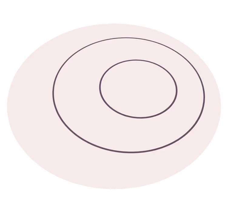 Vinyl Teppich minimalistisches kreisförmiges Design - TenStickers
