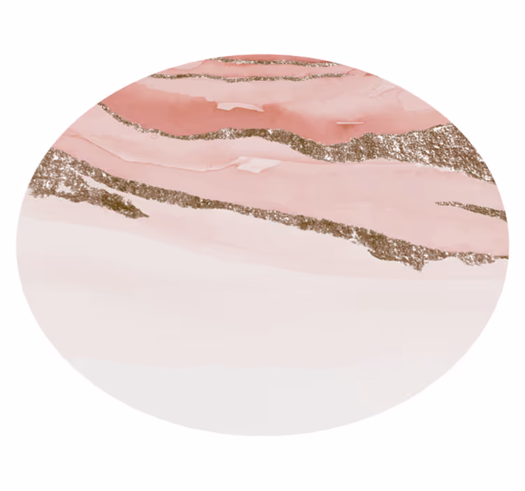 Vinyl Teppich rund abstraktes kreisförmiges Design - TenStickers