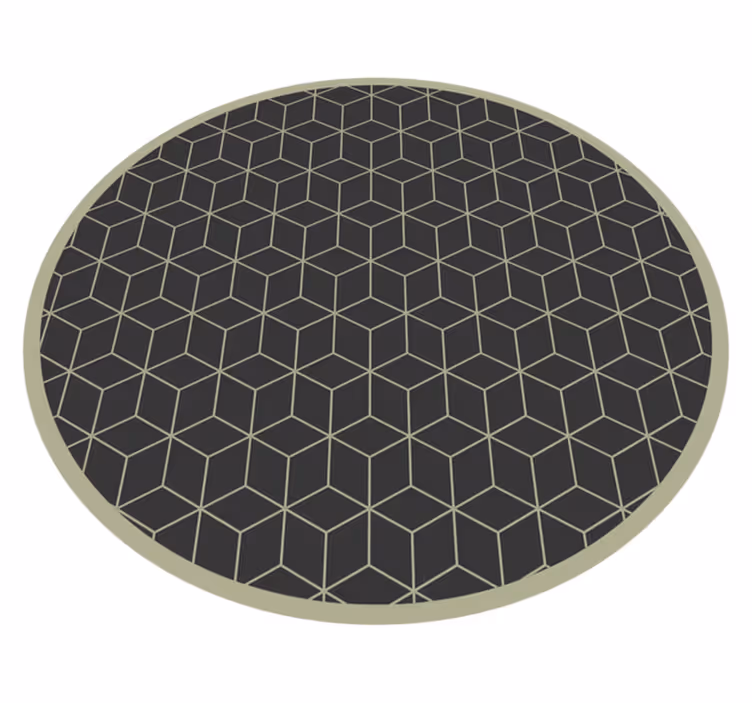 Vinyl Teppich geometrisches Muster rund - TenStickers