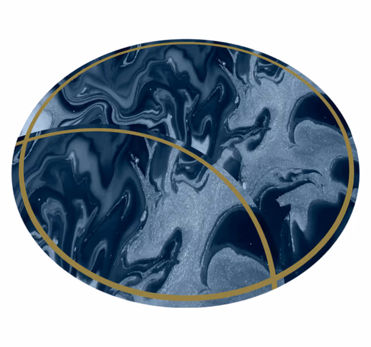 Vinyl Teppich Textur kreisförmiges abstraktes Marmor-Design - TenStickers